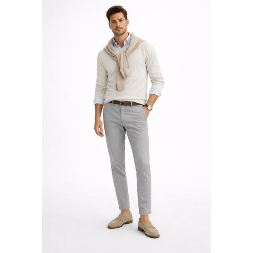 Massimo Dutti Slim‎ Fit Chinos Men 31 Grey